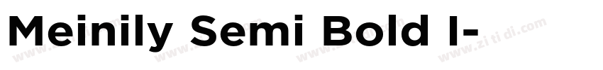 Meinily Semi Bold I字体转换